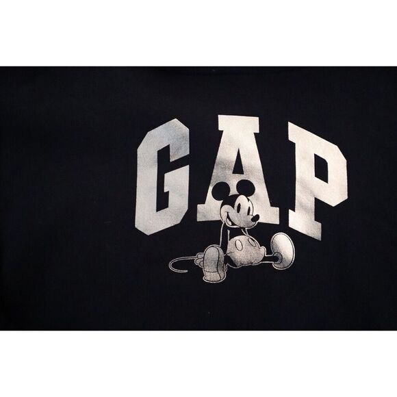 GAP x Disney 778326-08 Kids Sz XL (12) Black/Gold Mickey Mouse Pullover Hoodie - Picture 5 of 8